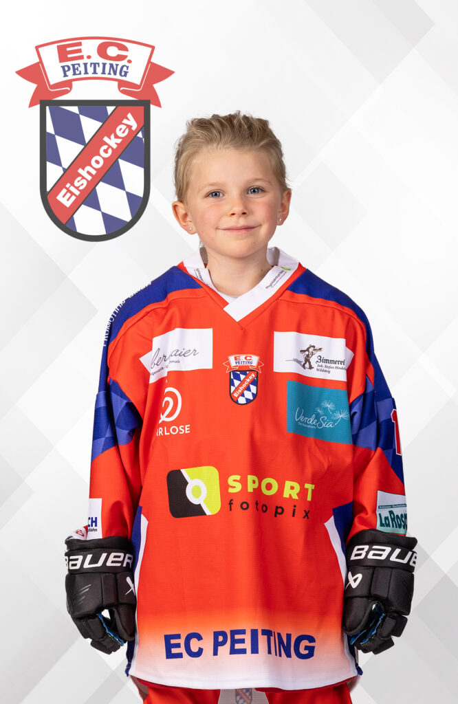 Teamfoto eines Eishockeyvereins beim offiziellen Fototag