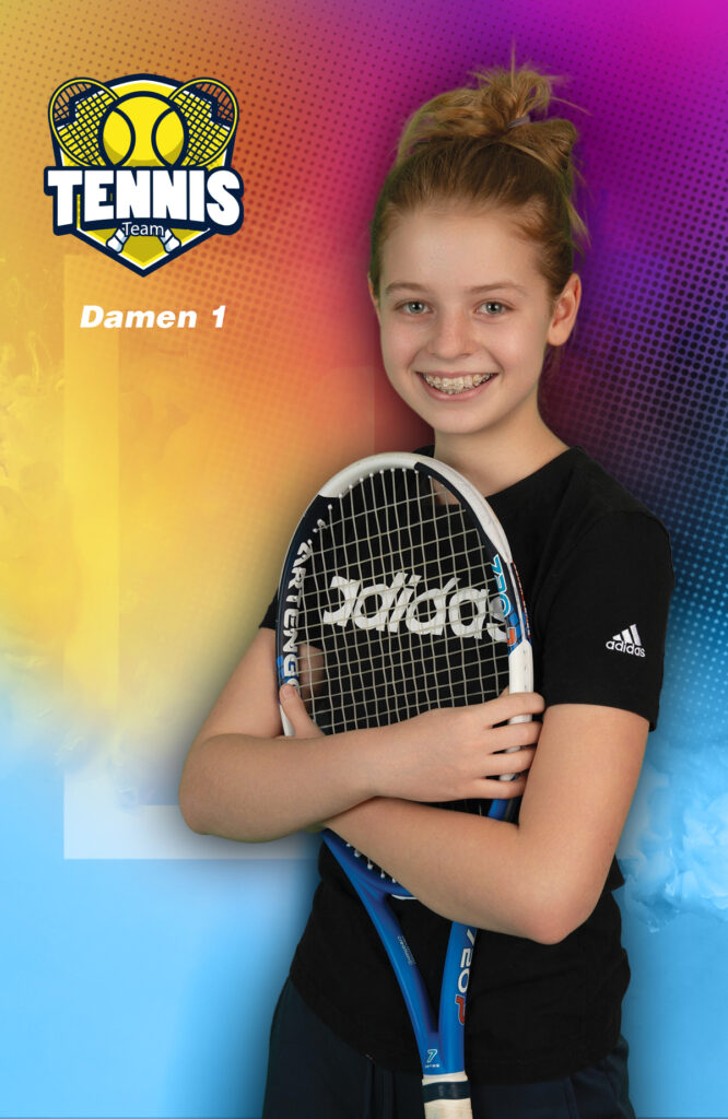 Medientag im Tennisverein mit professionellen Spielerportraits und Mannschaftsfotos