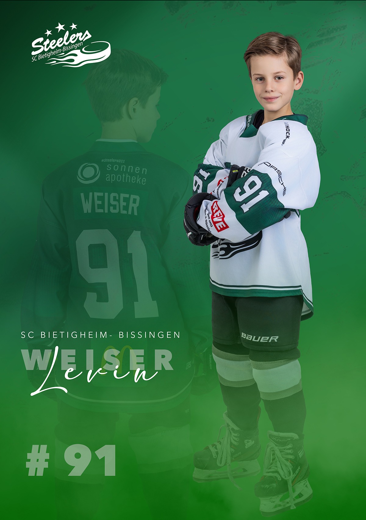 Mannschaftsfoto Nachwuchsteam beim professionellen Shooting